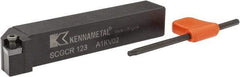 Kennametal - SCGC, Right Hand Cut, 0° Lead Angle, 3/4" Shank Height x 3/4" Shank Width, Neutral Rake Indexable Turning Toolholder - 4-1/2" OAL, CP..32.5. Insert Compatibility, Series Screw-On - Eagle Tool & Supply
