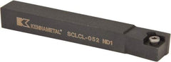 Kennametal - SCLC, Left Hand Cut, 5° Lead Angle, 5/16" Shank Height x 5/16" Shank Width, Neutral Rake Indexable Turning Toolholder - 2-1/2" OAL, CC..21.5. Insert Compatibility, Series Screw-On - Eagle Tool & Supply
