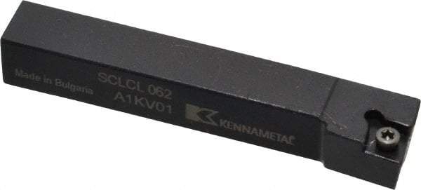 Kennametal - SCLC, Left Hand Cut, 5° Lead Angle, 3/8" Shank Height x 3/8" Shank Width, Neutral Rake Indexable Turning Toolholder - 2-1/2" OAL, CC..21.5. Insert Compatibility, Series Screw-On - Eagle Tool & Supply