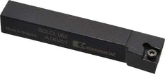 Kennametal - SCLC, Left Hand Cut, 5° Lead Angle, 3/8" Shank Height x 3/8" Shank Width, Neutral Rake Indexable Turning Toolholder - 2-1/2" OAL, CC..21.5. Insert Compatibility, Series Screw-On - Eagle Tool & Supply