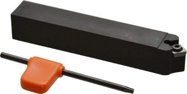 Kennametal - SCMC, Neutral Cut, 0° Lead Angle, 3/4" Shank Height x 3/4" Shank Width, Neutral Rake Indexable Turning Toolholder - 4-1/2" OAL, CC..32.5. Insert Compatibility, Series Screw-On - Eagle Tool & Supply