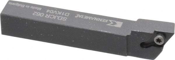 Kennametal - SDJC, Right Hand Cut, 3° Lead Angle, 3/8" Shank Height x 3/8" Shank Width, Neutral Rake Indexable Turning Toolholder - 2-1/2" OAL, DC..21.5. Insert Compatibility, Series Screw-On - Eagle Tool & Supply