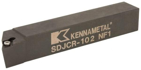 Kennametal - SDJC, Right Hand Cut, 3° Lead Angle, 5/8" Shank Height x 5/8" Shank Width, Neutral Rake Indexable Turning Toolholder - 4" OAL, DC..21.5. Insert Compatibility, Series Screw-On - Eagle Tool & Supply