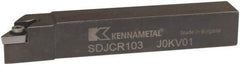 Kennametal - SDJC, Right Hand Cut, 3° Lead Angle, 5/8" Shank Height x 5/8" Shank Width, Neutral Rake Indexable Turning Toolholder - 4" OAL, DC..32.5. Insert Compatibility, Series Screw-On - Eagle Tool & Supply