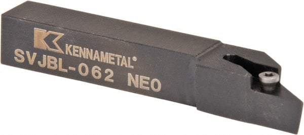 Kennametal - SVJB, Left Hand Cut, 3° Lead Angle, 3/8" Shank Height x 3/8" Shank Width, Neutral Rake Indexable Turning Toolholder - 2-1/2" OAL, VB..22. Insert Compatibility, Series Screw-On - Eagle Tool & Supply