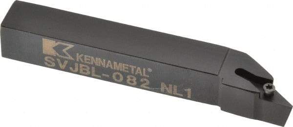 Kennametal - SVJB, Left Hand Cut, 3° Lead Angle, 1/2" Shank Height x 1/2" Shank Width, Neutral Rake Indexable Turning Toolholder - 3-1/2" OAL, VB..22. Insert Compatibility, Series Screw-On - Eagle Tool & Supply