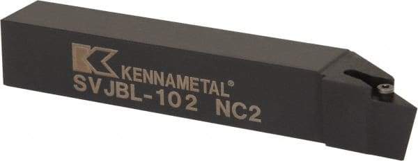 Kennametal - SVJB, Left Hand Cut, 3° Lead Angle, 5/8" Shank Height x 5/8" Shank Width, Neutral Rake Indexable Turning Toolholder - 4" OAL, VB..22. Insert Compatibility, Series Screw-On - Eagle Tool & Supply