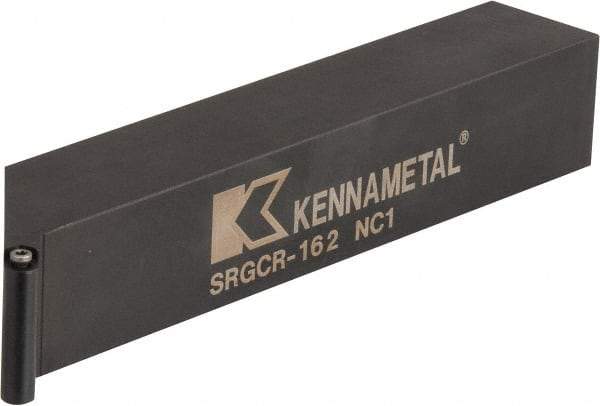 Kennametal - SRGC, Right Hand Cut, 1" Shank Height x 1" Shank Width, Neutral Rake Indexable Turning Toolholder - 6" OAL, RC..21.5. Insert Compatibility, Series Screw-On - Eagle Tool & Supply