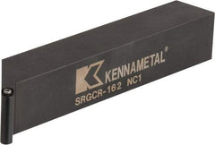 Kennametal - SRGC, Right Hand Cut, 1" Shank Height x 1" Shank Width, Neutral Rake Indexable Turning Toolholder - 6" OAL, RC..21.5. Insert Compatibility, Series Screw-On - Eagle Tool & Supply