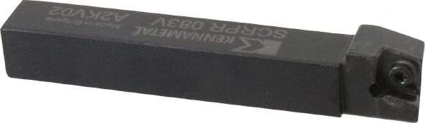 Kennametal - SCRP, Right Hand Cut, 15° Lead Angle, 1/2" Shank Height x 1/2" Shank Width, Positive Rake Indexable Turning Toolholder - 3-1/2" OAL, CP..32.5. Insert Compatibility, Series Screw-On - Eagle Tool & Supply