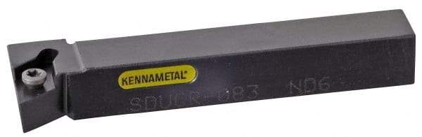 Kennametal - SDUC, Right Hand Cut, 3° Lead Angle, 1/2" Shank Height x 1/2" Shank Width, Neutral Rake Indexable Turning Toolholder - 3-1/2" OAL, DC..32.5. Insert Compatibility, Series Screw-On - Eagle Tool & Supply