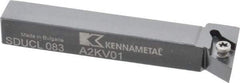 Kennametal - SDUC, Left Hand Cut, 3° Lead Angle, 1/2" Shank Height x 1/2" Shank Width, Neutral Rake Indexable Turning Toolholder - 3-1/2" OAL, DC..32.5. Insert Compatibility, Series Screw-On - Eagle Tool & Supply
