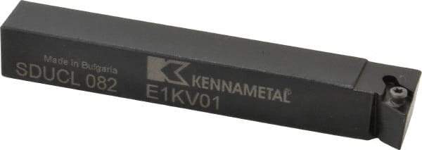 Kennametal - SDUC, Left Hand Cut, 3° Lead Angle, 1/2" Shank Height x 1/2" Shank Width, Neutral Rake Indexable Turning Toolholder - 3-1/2" OAL, DC..21.5. Insert Compatibility, Series Screw-On - Eagle Tool & Supply