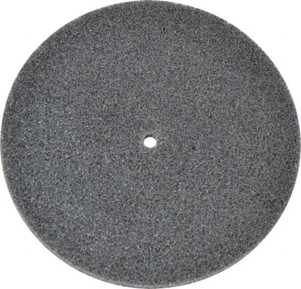 3M - 5" Diam, 1/4" Face Width, 1/4" Center Hole, Fine Grade, Silicon Carbide Deburring Wheel - Unitized, Soft Density 2 Grade, 6,000 RPM - Eagle Tool & Supply