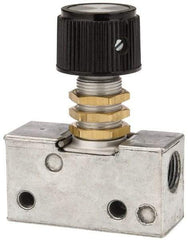 ARO/Ingersoll-Rand - 0.195 CV Rate & 7.5 CFM 3 Way Air Valve - Panel Button, Spring Return, 150 Max psi - Eagle Tool & Supply