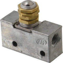 ARO/Ingersoll-Rand - 0.195 CV Rate & 7.5 CFM 3 Way Air Valve - Ball Roller, Spring Return, 150 Max psi - Eagle Tool & Supply