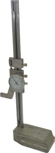 Value Collection - 8" Stainless Steel Dial Height Gage - 0.001" Graduation, Dial Display - Eagle Tool & Supply