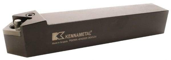 Kennametal - PSDN, Neutral Cut, 0° Lead Angle, 25mm Shank Height x 25mm Shank Width, Negative Rake Indexable Turning Toolholder - 150mm OAL, SN..1204.. Insert Compatibility, Series Kenlever - Eagle Tool & Supply