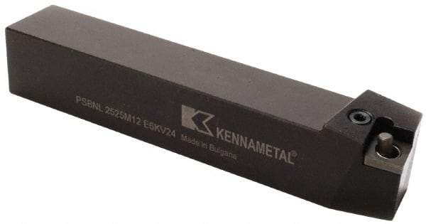 Kennametal - PSBN, Right Hand Cut, 15° Lead Angle, 25mm Shank Height x 25mm Shank Width, Negative Rake Indexable Turning Toolholder - 150mm OAL, SN..1506.. Insert Compatibility, Series Kenlever - Eagle Tool & Supply