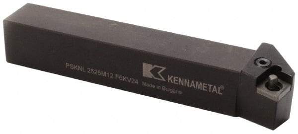Kennametal - PSKN, Left Hand Cut, 0° Lead Angle, 25mm Shank Height x 25mm Shank Width, Negative Rake Indexable Turning Toolholder - 150mm OAL, SN..1204.. Insert Compatibility, Series Kendex - Eagle Tool & Supply