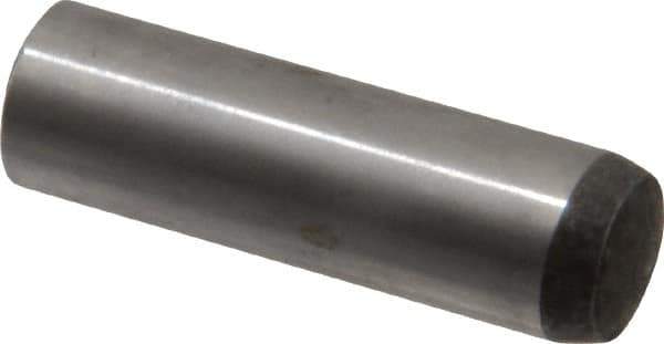 Value Collection - 10mm Diam x 35mm Pin Length Alloy Steel Standard Dowel Pin - C 58-62 Hardness, 37,100 Lb Breaking Strength, 1 Rounded End - Eagle Tool & Supply