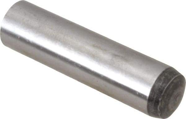 Value Collection - 10mm Diam x 40mm Pin Length Alloy Steel Standard Dowel Pin - C 58-62 Hardness, 37,100 Lb Breaking Strength, 1 Rounded End - Eagle Tool & Supply