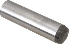Value Collection - 10mm Diam x 40mm Pin Length Alloy Steel Standard Dowel Pin - C 58-62 Hardness, 37,100 Lb Breaking Strength, 1 Rounded End - Eagle Tool & Supply