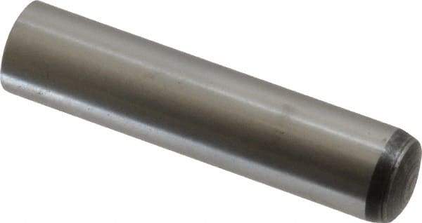 Value Collection - 10mm Diam x 45mm Pin Length Alloy Steel Standard Dowel Pin - C 58-62 Hardness, 37,100 Lb Breaking Strength, 1 Rounded End - Eagle Tool & Supply