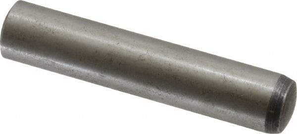 Value Collection - 10mm Diam x 50mm Pin Length Alloy Steel Standard Dowel Pin - C 58-62 Hardness, 37,100 Lb Breaking Strength, 1 Rounded End - Eagle Tool & Supply