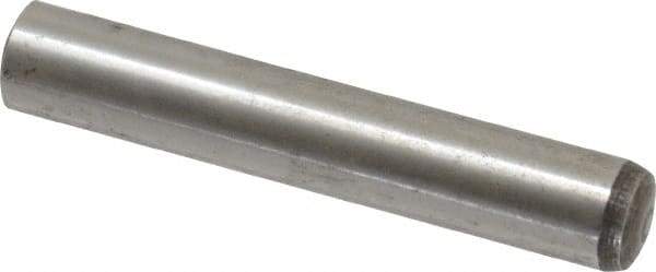 Value Collection - 10mm Diam x 60mm Pin Length Alloy Steel Standard Dowel Pin - C 58-62 Hardness, 37,100 Lb Breaking Strength, 1 Rounded End - Eagle Tool & Supply