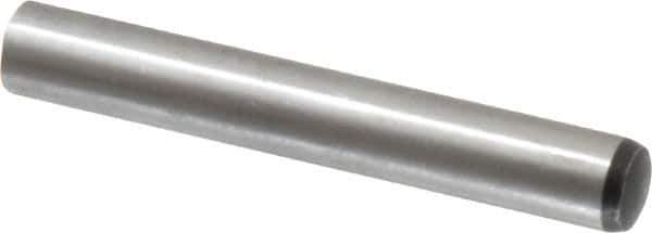 Value Collection - 10mm Diam x 70mm Pin Length Alloy Steel Standard Dowel Pin - C 58-62 Hardness, 37,100 Lb Breaking Strength, 1 Rounded End - Eagle Tool & Supply