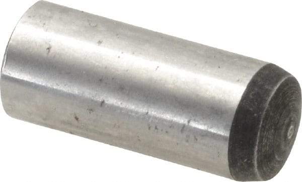 Value Collection - 12mm Diam x 30mm Pin Length Alloy Steel Standard Dowel Pin - C 58-62 Hardness, 53,400 Lb Breaking Strength, 1 Rounded End - Eagle Tool & Supply