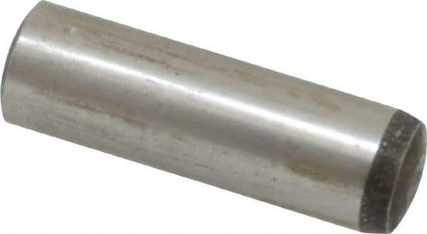 Value Collection - 12mm Diam x 40mm Pin Length Alloy Steel Standard Dowel Pin - C 58-62 Hardness, 53,400 Lb Breaking Strength, 1 Rounded End - Eagle Tool & Supply