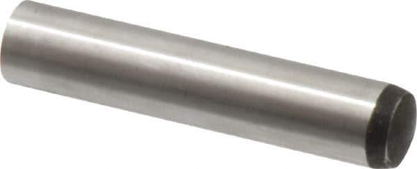 Value Collection - 12mm Diam x 60mm Pin Length Alloy Steel Standard Dowel Pin - C 58-62 Hardness, 53,400 Lb Breaking Strength, 1 Rounded End - Eagle Tool & Supply