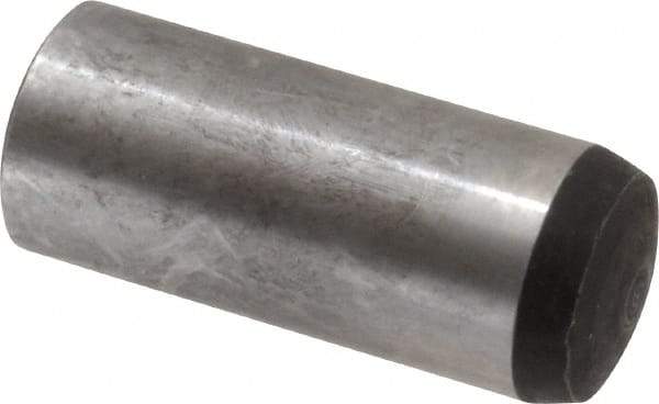 Value Collection - 16mm Diam x 40mm Pin Length Alloy Steel Standard Dowel Pin - C 58-62 Hardness, 94,900 Lb Breaking Strength, 1 Rounded End - Eagle Tool & Supply