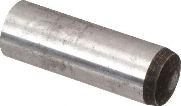 Value Collection - 16mm Diam x 50mm Pin Length Alloy Steel Standard Dowel Pin - C 58-62 Hardness, 94,900 Lb Breaking Strength, 1 Rounded End - Eagle Tool & Supply