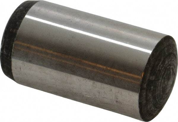 Value Collection - 25mm Diam x 50mm Pin Length Alloy Steel Standard Dowel Pin - C 58-62 Hardness, 232,000 Lb Breaking Strength, 1 Rounded End - Eagle Tool & Supply