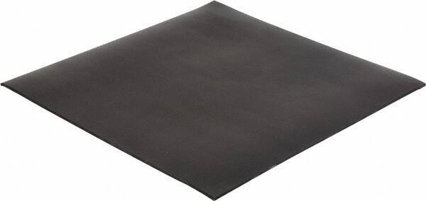 Made in USA - 12" Long, 12" Wide, 1/8" Thick, Neoprene Rubber Foam Sheet - 45 to 55 Durometer, Black, -40 to 225°F, 2,500 psi Tensile Strength, Plain Backing, Stock Length - Eagle Tool & Supply