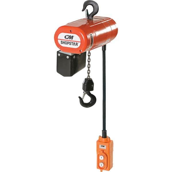 CM - 1,000 Lb Capacity 6 FPM Lift Speed 115V Electric Chain Hoist - Eagle Tool & Supply