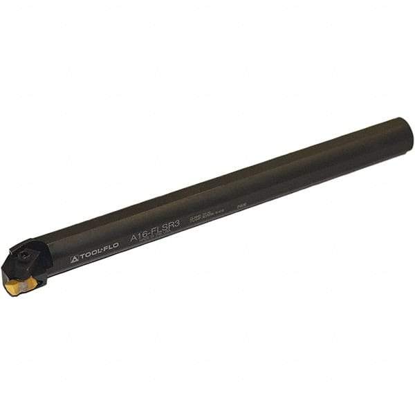 Tool-Flo - A-FLSR, Internal, Right Hand, 0.29" Max Depth of Cut, Indexable Grooving Tool Holder - FLFD-3RI Insert Compatibility, 1" Shank Width, 12" OAL, Through Coolant - Eagle Tool & Supply