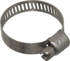 IDEAL TRIDON - SAE Size 12, 9/16 to 1-1/4" Diam, Stainless Steel Miniature Worm Drive Clamp - 5/16" Wide, Material Grade 301, Series 350 - Eagle Tool & Supply