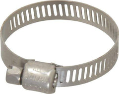 IDEAL TRIDON - SAE Size 16, 11/16 to 1-1/2" Diam, Stainless Steel Miniature Worm Drive Clamp - 5/16" Wide, Material Grade 301, Series 350 - Eagle Tool & Supply