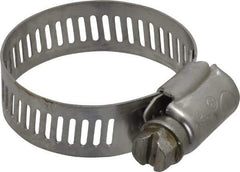 IDEAL TRIDON - SAE Size 16, 11/16 to 1-1/2" Diam, Stainless Steel Worm Drive Clamp - 1/2" Wide, Material Grade 201/305, Series 620 - Eagle Tool & Supply