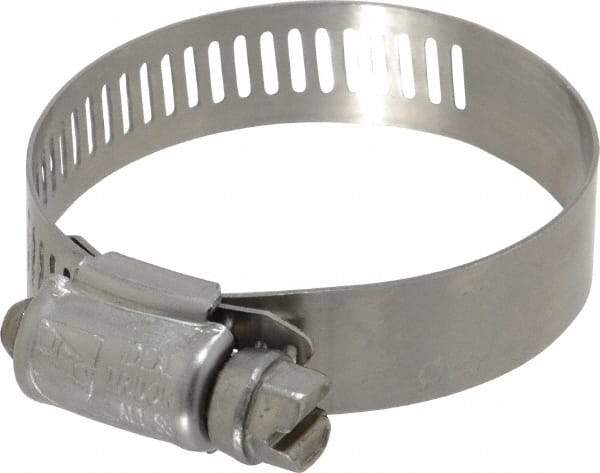 IDEAL TRIDON - SAE Size 24, 1-1/16 to 2" Diam, Stainless Steel Worm Drive Clamp - 1/2" Wide, Material Grade 201/305, Series 620 - Eagle Tool & Supply