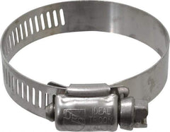 IDEAL TRIDON - SAE Size 28, 1-5/16 to 2-1/4" Diam, Stainless Steel Worm Drive Clamp - 1/2" Wide, Material Grade 201/305, Series 620 - Eagle Tool & Supply