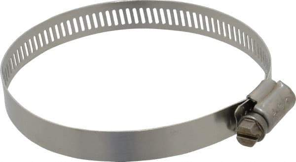 IDEAL TRIDON - SAE Size 48, 2-9/16 to 3-1/2" Diam, Stainless Steel Worm Drive Clamp - 1/2" Wide, Material Grade 201/305, Series 620 - Eagle Tool & Supply