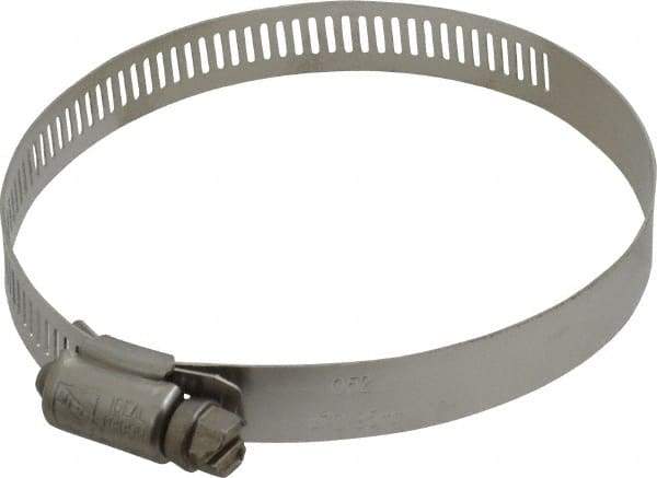 IDEAL TRIDON - SAE Size 52, 2-13/16 to 3-3/4" Diam, Stainless Steel Worm Drive Clamp - 1/2" Wide, Material Grade 201/305, Series 620 - Eagle Tool & Supply