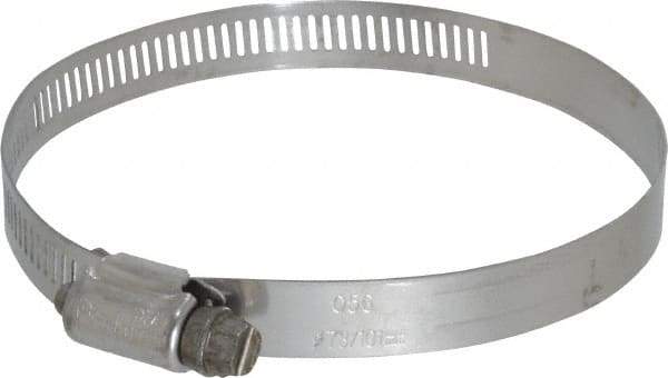 IDEAL TRIDON - SAE Size 56, 3-1/16 to 4" Diam, Stainless Steel Worm Drive Clamp - 1/2" Wide, Material Grade 201/305, Series 620 - Eagle Tool & Supply