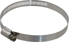 IDEAL TRIDON - SAE Size 64, 2-1/2 to 4-1/2" Diam, Stainless Steel Worm Drive Clamp - 1/2" Wide, Material Grade 201/305, Series 620 - Eagle Tool & Supply