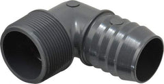 Value Collection - 1-1/2" Barb, 1-1/2 MIPT, Multiple Barbed Tube Elbow - PVC, Male - Eagle Tool & Supply